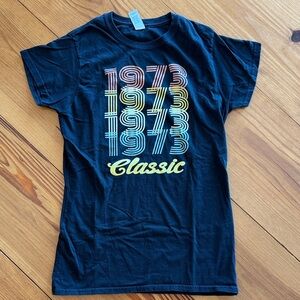 Black Graphic Tee with 1973 Classic Design
